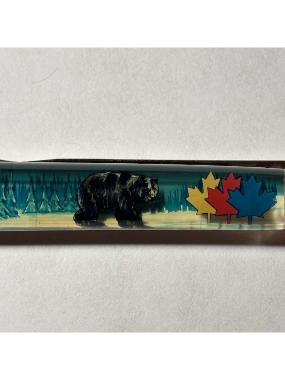 British Columbia Canada Floaty Pen Bear Moves Souvenir Promo Maple Leaf Vintage